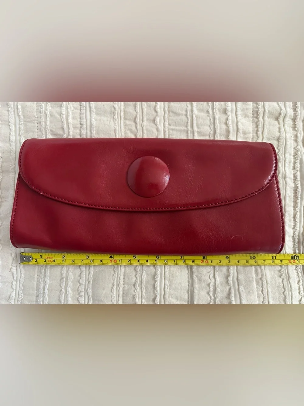 HOBO International Vintage Eden Red Leather Clutch Purse